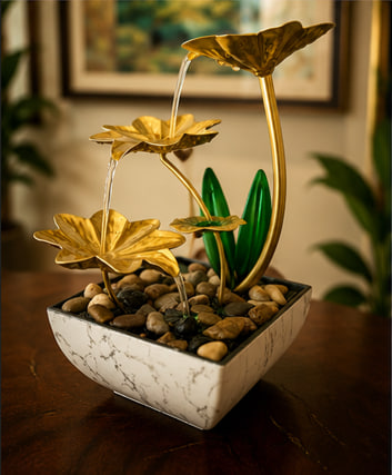 Burnished gold leaf